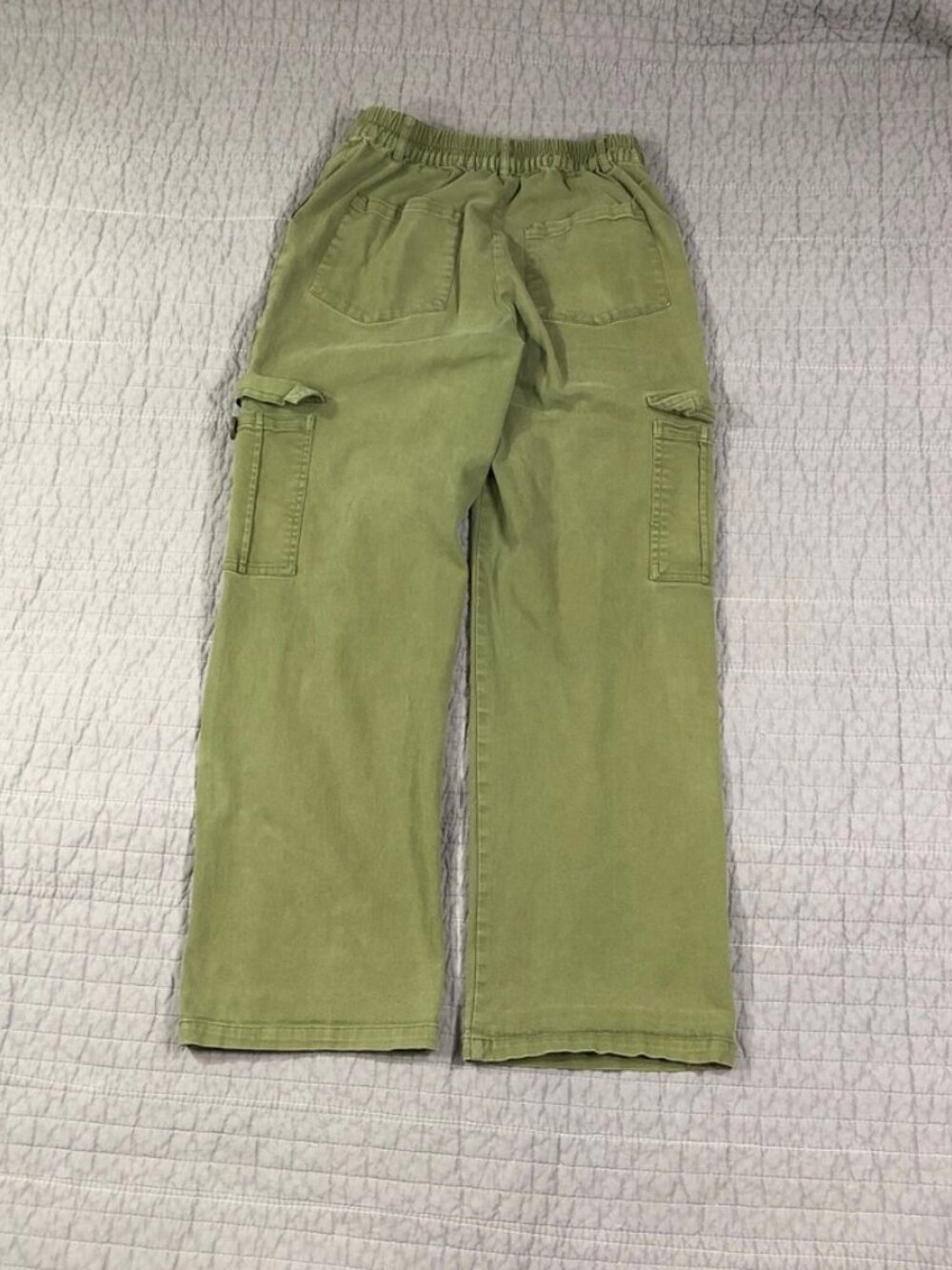 4/$15 Lepunuo Pants Women Medium Olive Green Cargo Utility Army Full Leg - Picture 4 of 16